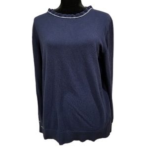 Banana Republic Navy with Silver Trim Sweater- Size XL